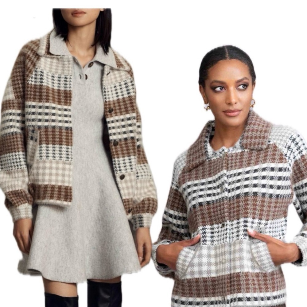 NVLT Eyelash Coatigan Bomber Jacket -